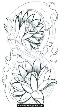 Drawings Of Large Flowers Tattoo Water Lotus Flowers Waves Tattoos Color Large Salisbury