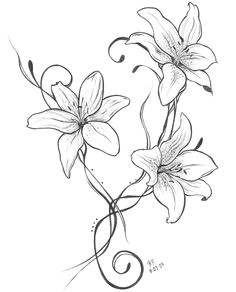 Drawings Of Lilies Flower 21 Best Lillies Tattoo Images Drawings Tattoo Art Adoption Quotes