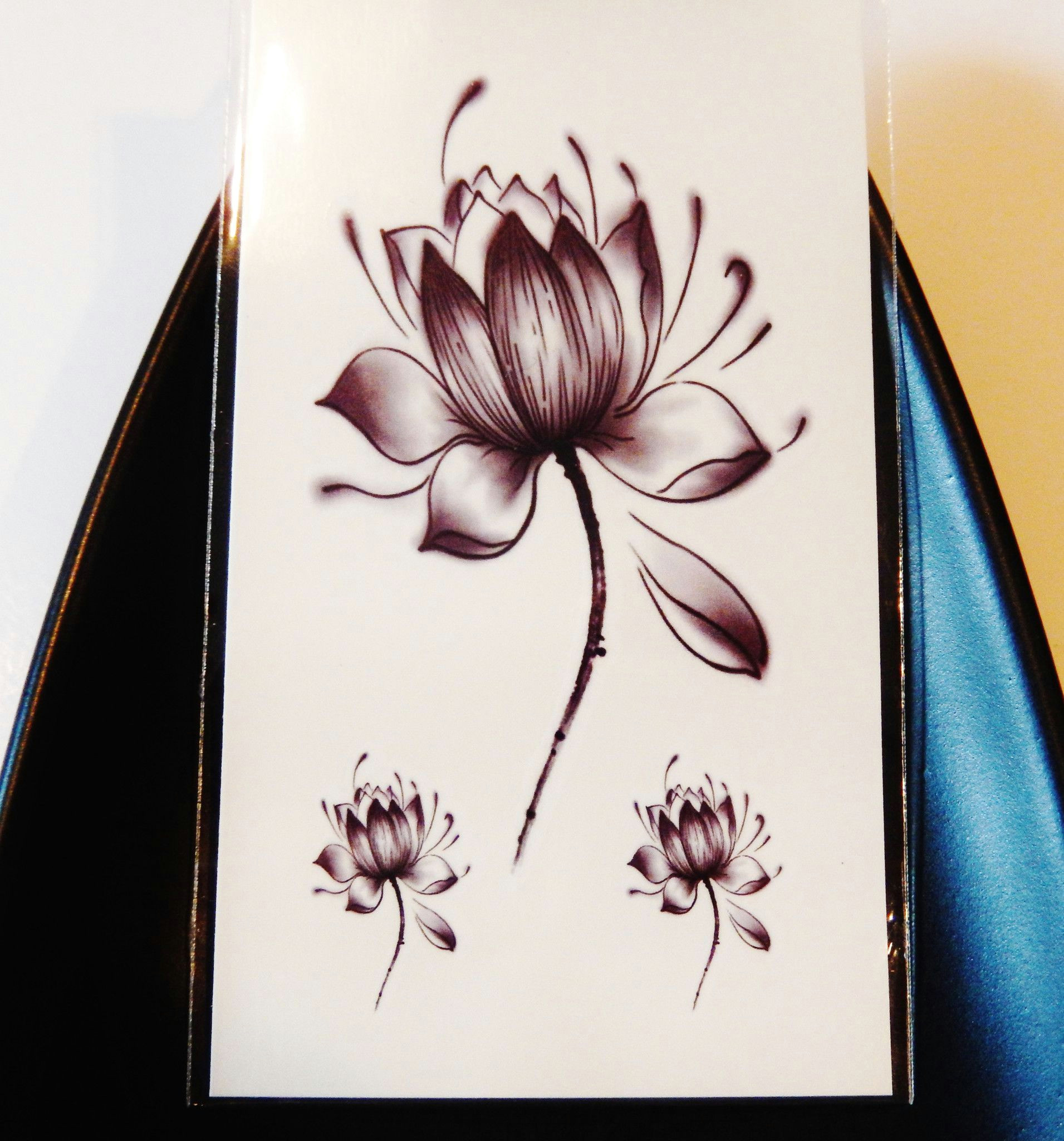 Drawings Of Lotus Flower Lotus Flower Infinity Crowns Birds Stars Temporary Tattoos Flowers