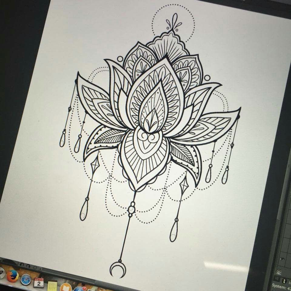 Drawings Of Lotus Flowers Pictures Mandala Lotus Future Tattoo S and Piercings Mandala Tattoo