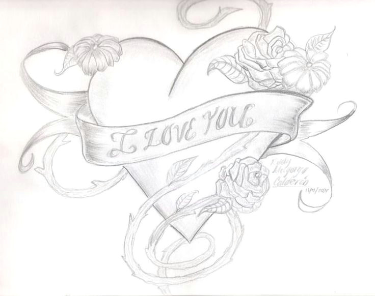 Drawings Of Love Hearts and Roses Heart Drawings Dr Odd