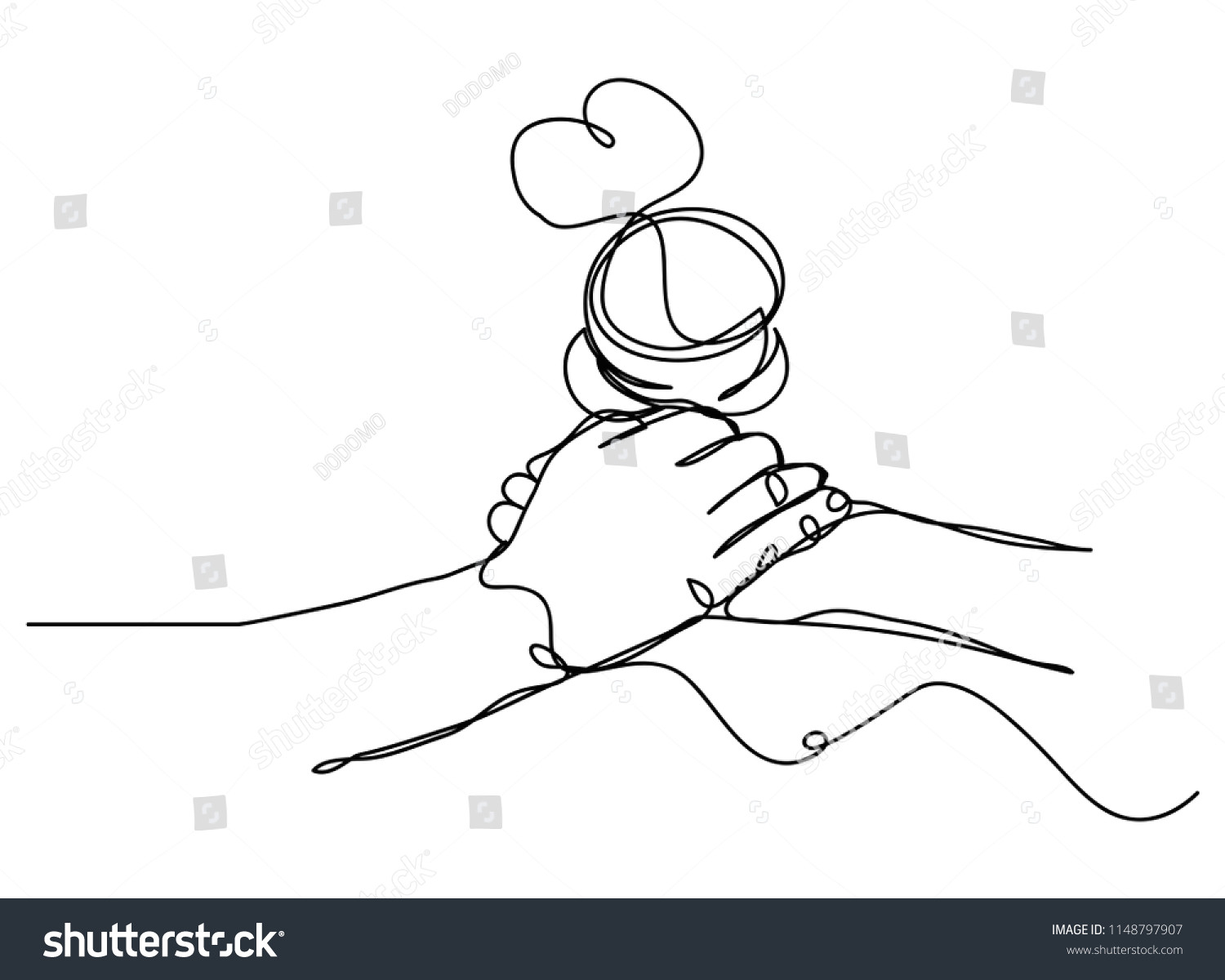 Drawings Of Men S Hands Continuous Line Drawing Men Women Hand Stock Vector Royalty Free