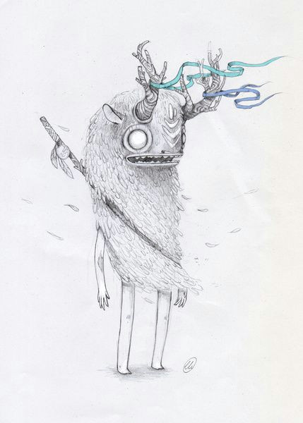 Drawings Of Monster Hands Luiza Kwiatkowska Art Drawing Illustration Monster Warrior Fur