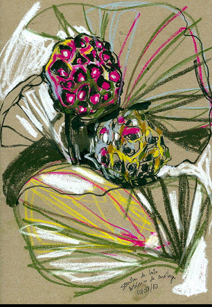 Drawings Of Nature Flowers Love the Colors Texture and Look Of This Artwork Inspiring