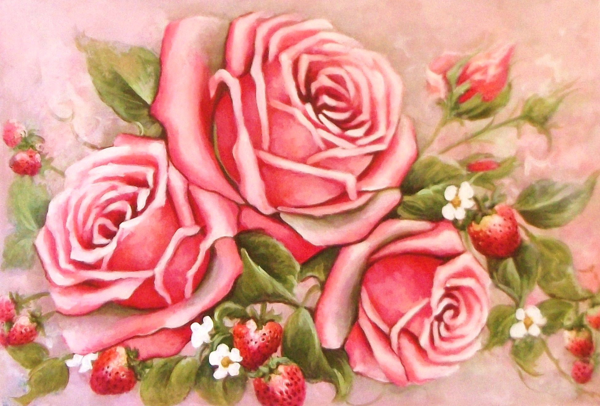 Drawings Of Pink Flowers Romantic Roses Pink Painting Floral Free Vintage Printables and