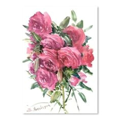 Drawings Of Pink Roses Pink Painting Pretty In Pink by Lil Taylor Kreslena Kva Tiny