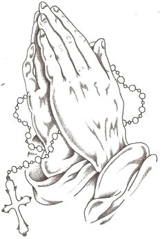 Drawings Of Praying Hands with Rosary 27 Best Praying Hands Tattoo Stencils Images Praying Hands Tattoo