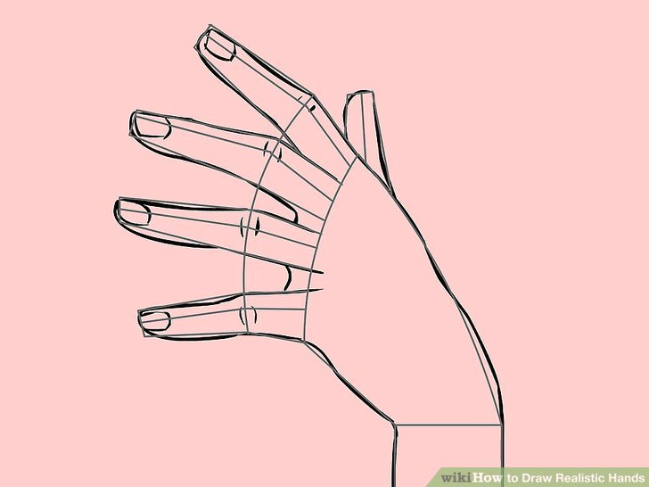 Drawings Of Relaxed Hands 4 Ways to Draw Realistic Hands Wikihow