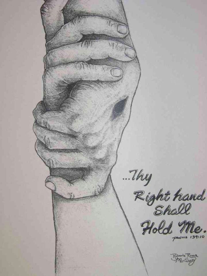 Drawings Of Right Hands Thy Right Hand Shall Hold Me Psalms 139 10 Inspirations Quotes