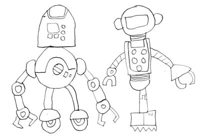 Drawings Of Robot Hands Burr Elementary School Art with Mr Post Robot Drawings