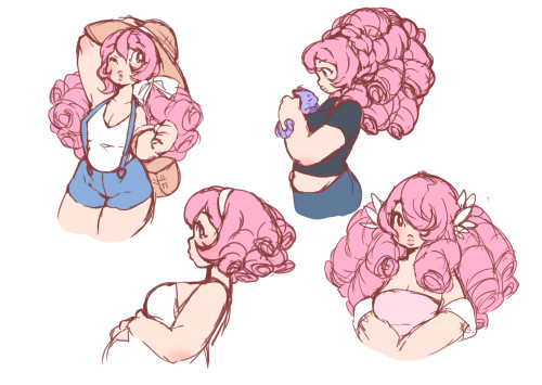 Drawings Of Rose Quartz I Love Rose S Endless Curls Steven Universe Pinterest Steven