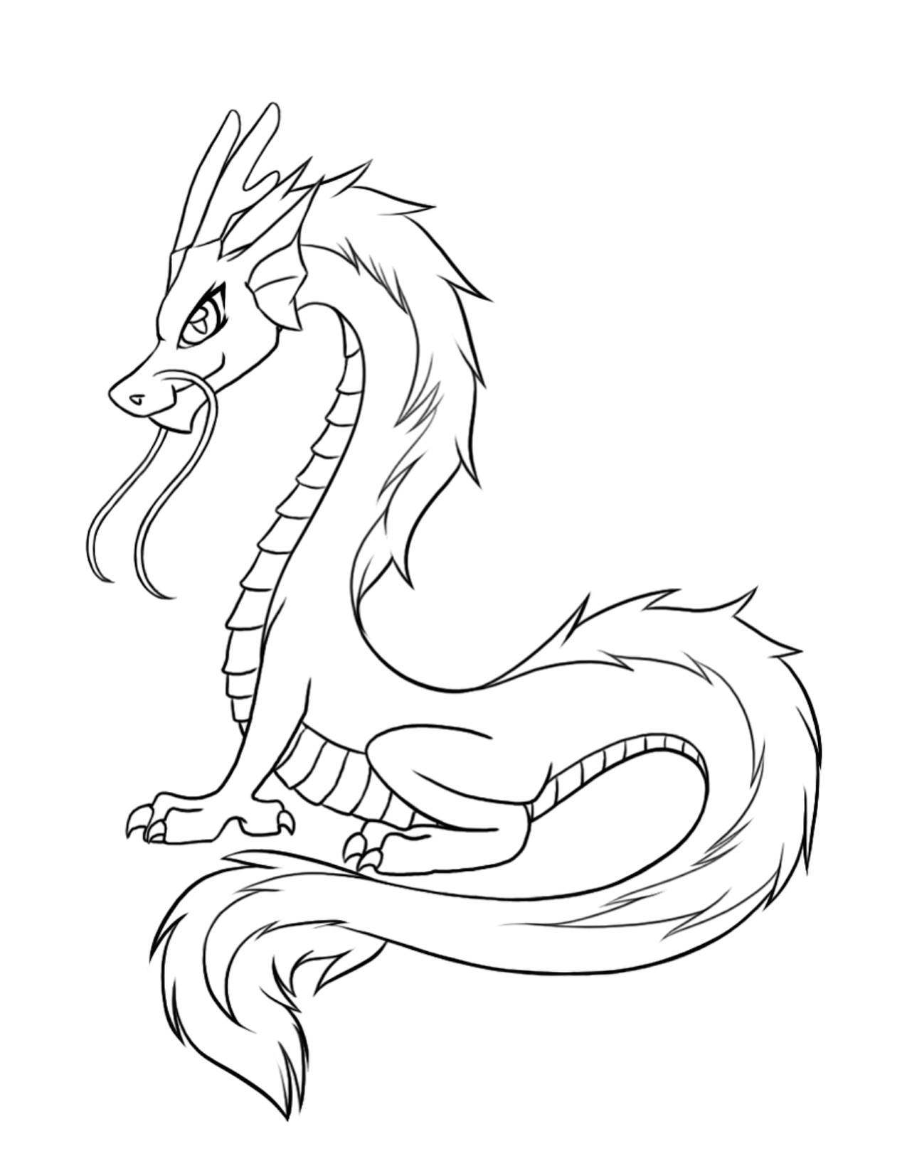 Drawings Of Sea Dragons Free Printable Dragon Coloring Pages for Kids Dragon Sketch