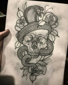 Drawings Of Skulls and Roses and Snakes 71 Best Snake Sketch Images Tattoo Ideas Body Art Tattoos Tattoo