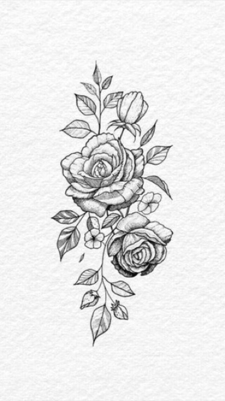 Drawings Of Small Roses Pin by Park Mim On Tattoo Pinterest Tattoos Flower Tattoos and