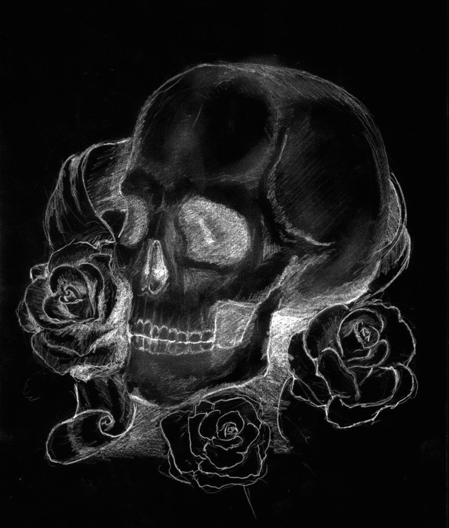 Drawings Of Sugar Skulls and Roses Skull with Roses Skulls Grim Reapers Etc Skull Skull