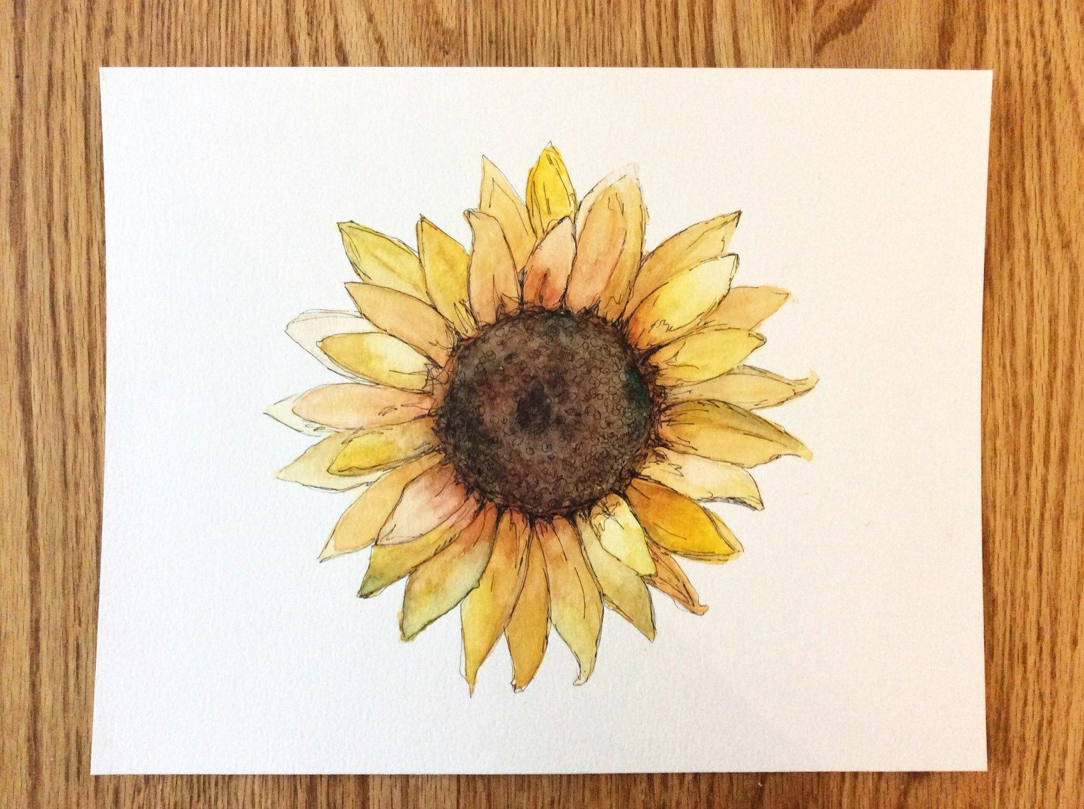 Drawings Of Summer Flowers Sun Flower Watercolour Stay Tuned for New Prints Available In Our