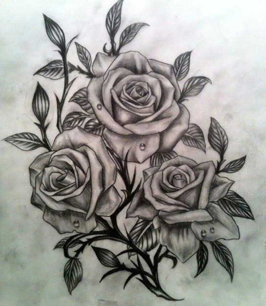 Drawings Of Three Roses 55 Best Rose Tattoos Designs Best Tattoos for Women Ink Love 33