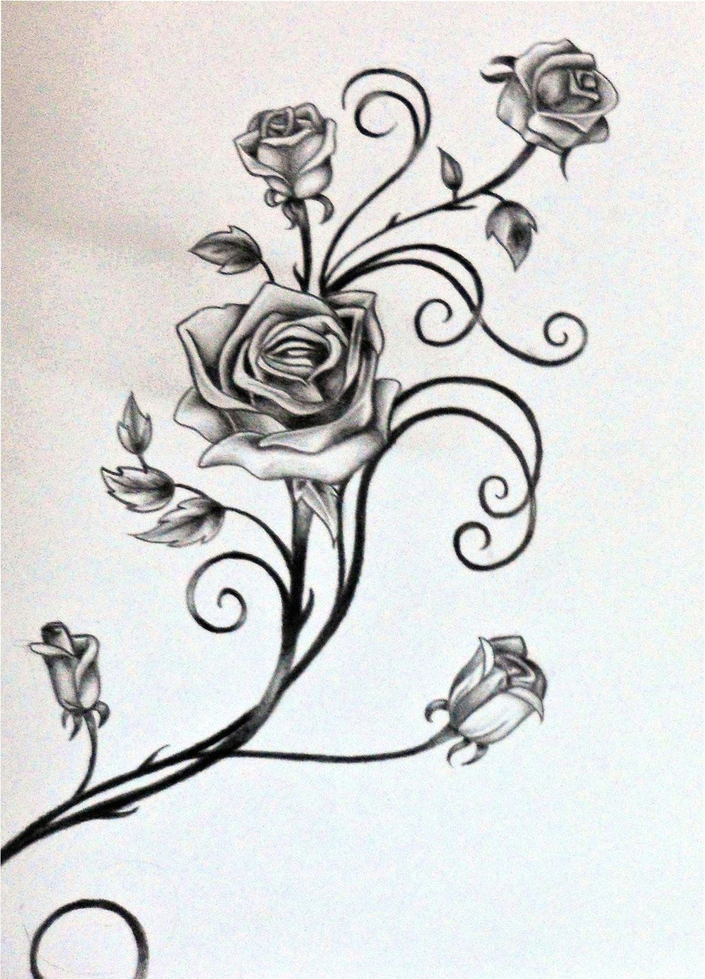 Drawings Of Tribal Flowers Drawings Of Vines and Leaves Roses and the Vine by Rosilutfi