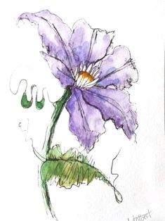 Drawings Of Trumpet Flowers 6885 Best Wc Flowers Images In 2019 Flower Watercolor