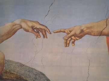 Drawings Of Two Hands touching the Creation Of Adam by Michelangelo Analysis Overview Video