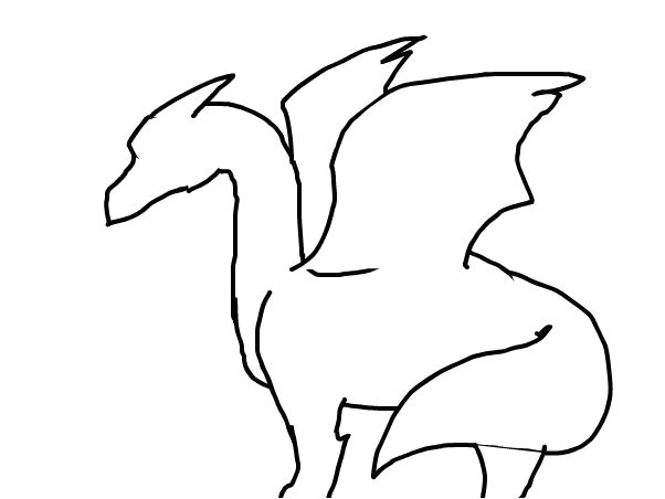 Drawings Of Welsh Dragons Dragon Outline Slimber Com Drawing and Painting Online Clipart