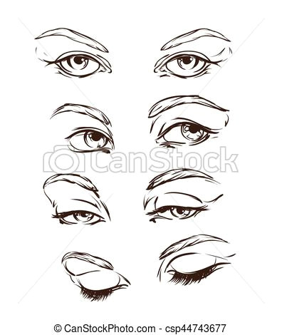 Drawings Of Woman S Eyes Hand Drawn Women S Eyes Vintage Vector Illustration Fashion Design