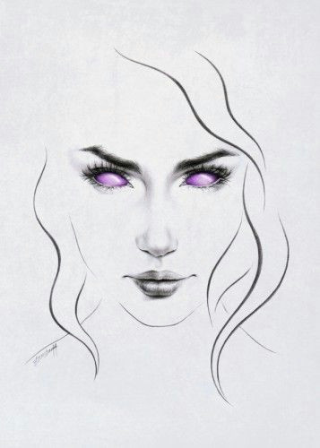 Drawings Of Women S Eyes Graphite and Colored Pen Face Drawing Art Portraits Of Women In