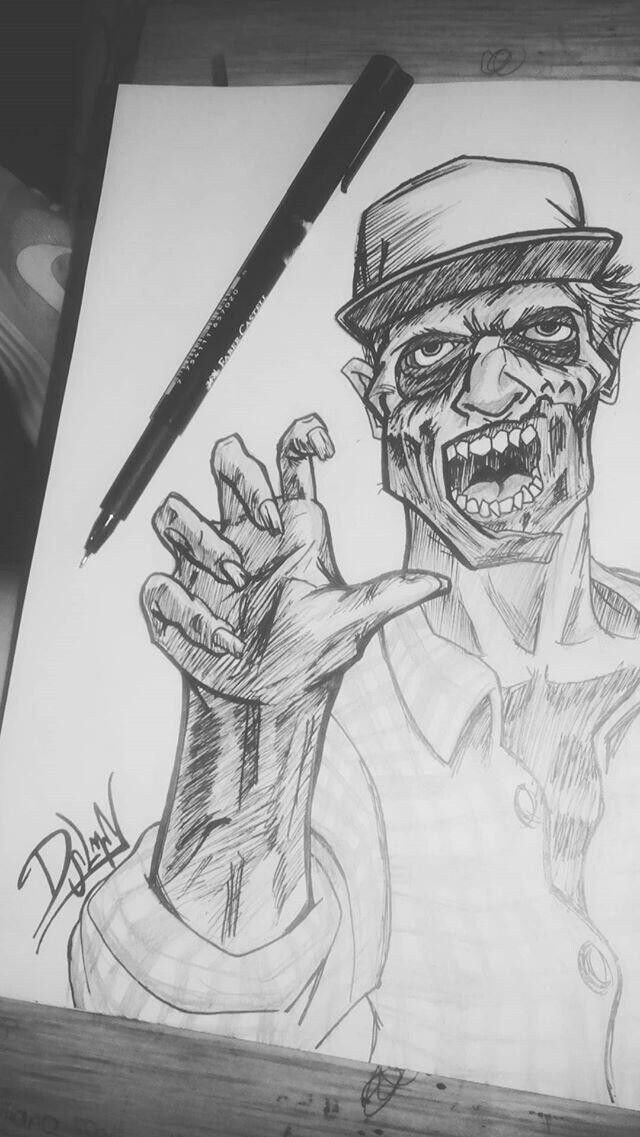 Drawings Of Zombie Hands Art Zombie Drawing Ilustration Pinterest