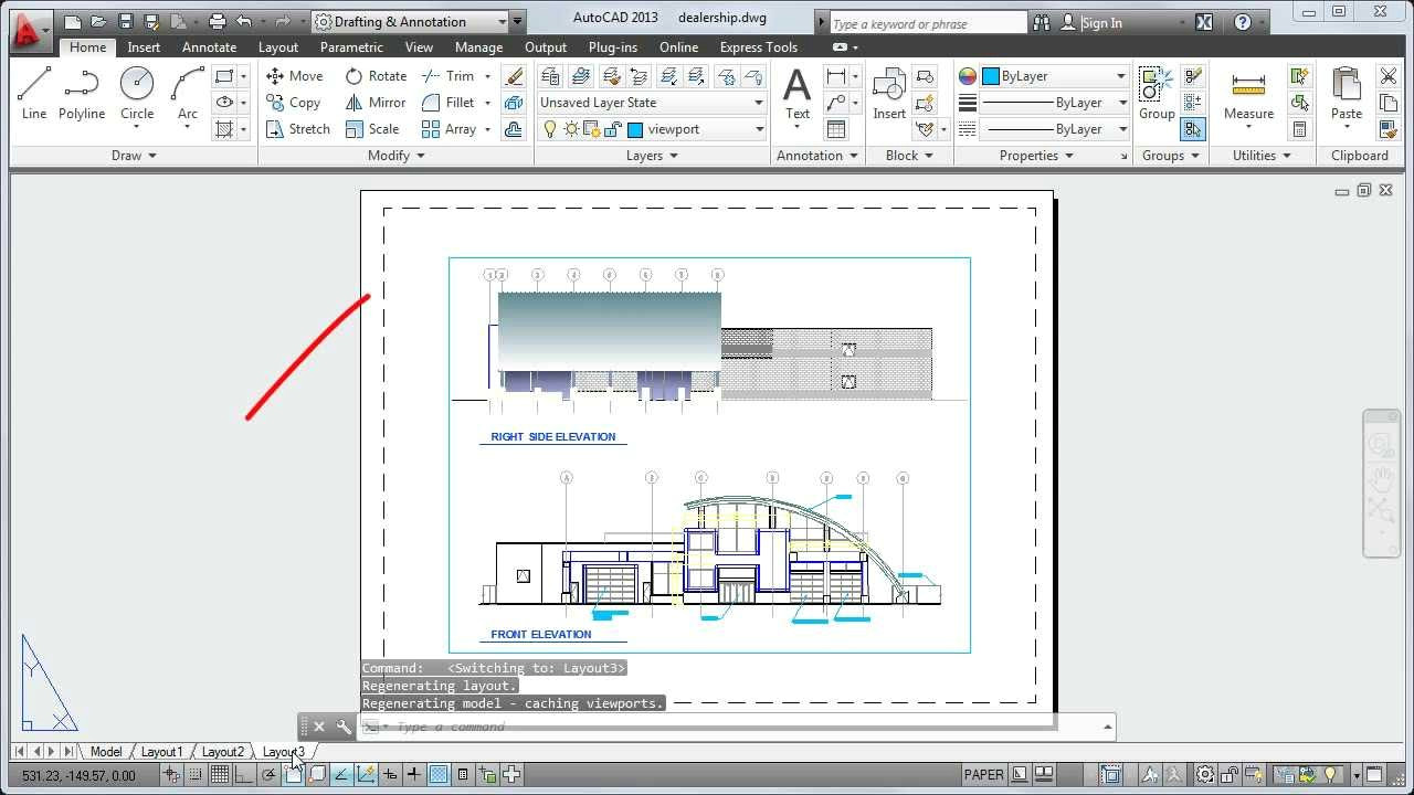 Easy 2d Drawing Program Autocad 2013 Tutorial How to Plot A Drawing Layout Youtube