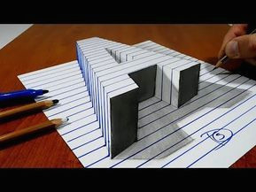 Easy 3d Drawings On Paper with Pencil 3d Trick Art On Paper Letter A with Graphite Pencil Youtube