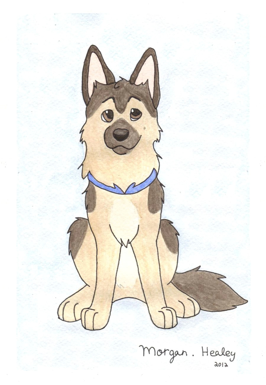 Easy Cartoon Drawing Of A Dog German Shepherd by Teal Husky On Deviantart Art Paintings