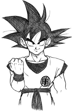 Easy Dragon Ball Z Drawings Goku Drawings Pencil Pic 23 Drawing and Coloring for Kids