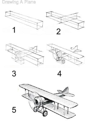 Easy Drawing Aeroplane How to Draw A Plane Michaelsstores Kids Crafts Pinterest