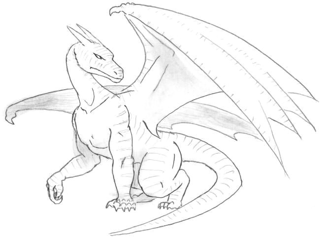 Easy Drawing Dragons Step Step A A A Pencil Drawing Step by Step Draw Step by