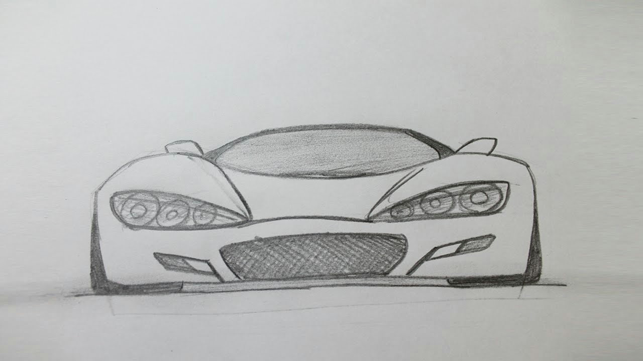 Easy Drawing for Class 12 How to Draw A Sports Car Easy Youtube