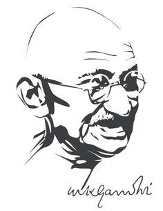 Easy Drawing Gandhiji Ink Drawing Of Mahatma Gandhi Portraits I Admire In 2019