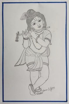 Easy Drawing God Images Of Line Drawing Krishna Google Search How to Draw