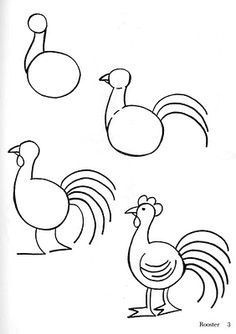 Easy Drawing Hen 103 Best How to Draw Farm Animals Images Step by Step Drawing