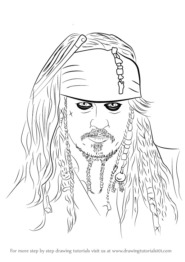 Easy Drawing Iron Man Learn How to Draw Captain Jack Sparrow Characters Step by Step