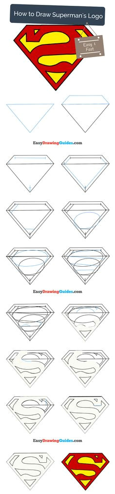 Easy Drawing Justice League 29 Best How to Draw Superman Images Drawings Comic Books Art