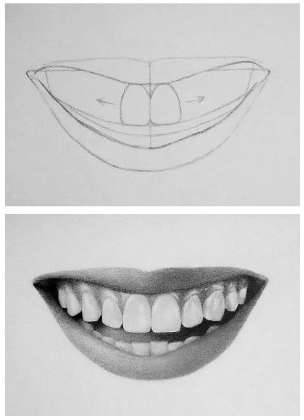 Easy Drawing Key How to Draw Teeth and Lips 7 Easy Steps Rapidfireart Drawing