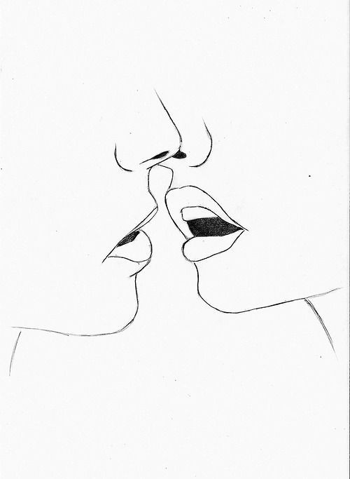 Easy Drawing Kiss An Image On Imgfave Illustration Drawings Art Tumblr Drawings