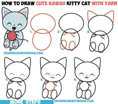 Easy Drawing Kitty 240 Best Drawing with Letters Numbers and Words for Kids Images