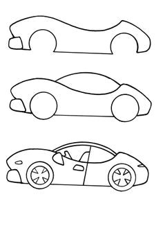 Easy Drawing Lamborghini How to Draw A Cartoon Race Car Art Drawings Patterns