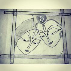 Easy Drawing Lord Krishna Easy Pencil Sketching Of Radha Krishna so Simple N Just Amazing