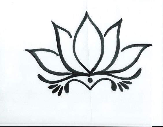 Easy Drawing Lotus Image Result for How to Draw Easy Yoga Design Tattoo Ideas