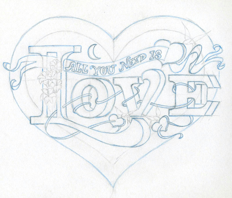 Easy Drawing Love Hearts Cute Love Drawings Dr Odd