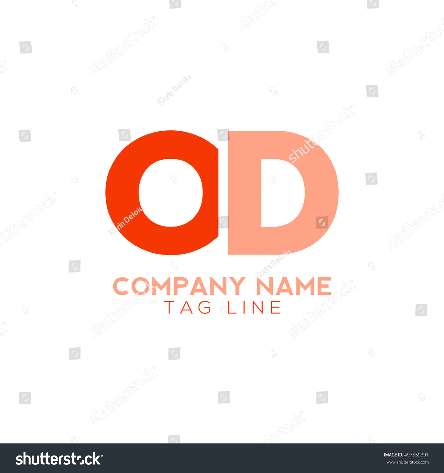 Easy Drawing Name Plate Cool Easy to Draw Logos Od Logo Stock Vector Shutterstock Prslide Com