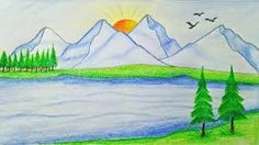 Easy Drawing Natural Scenery 161 Best Drawing for Kids Images