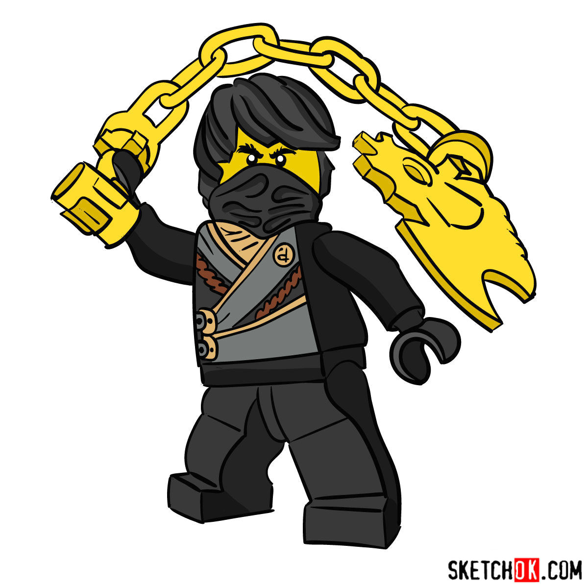 Easy Drawing Ninjago Lego Ninjago Step by Step Drawing Tutorials